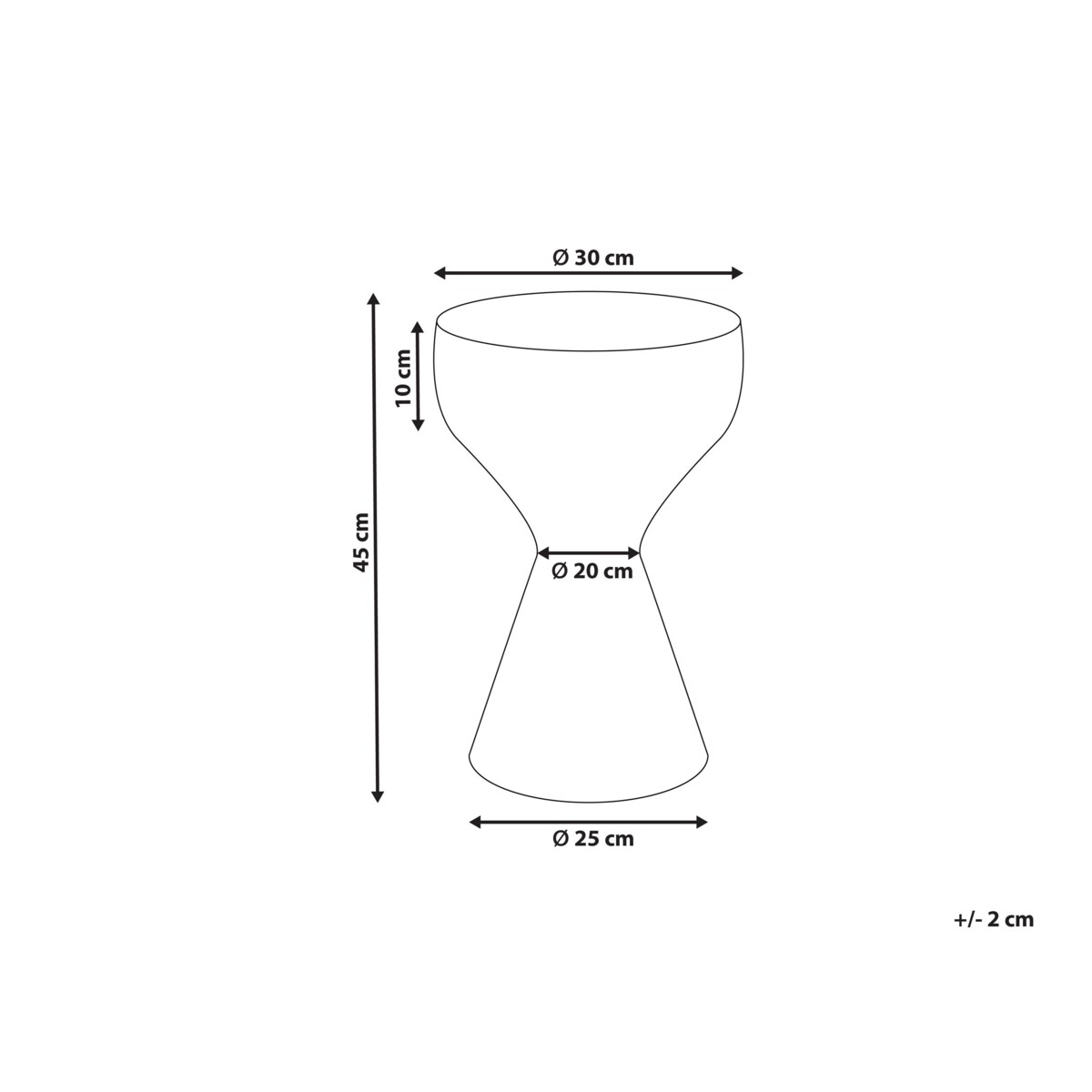 Stolik pomocniczy TIBITO Metal Czarny