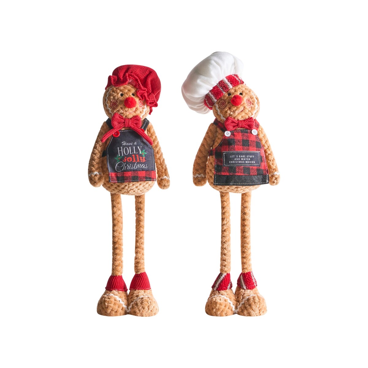 Zestaw 2 dekoracji świątecznych FLAKAVATNET Piernikowy ludzik 54 cm Brązowy