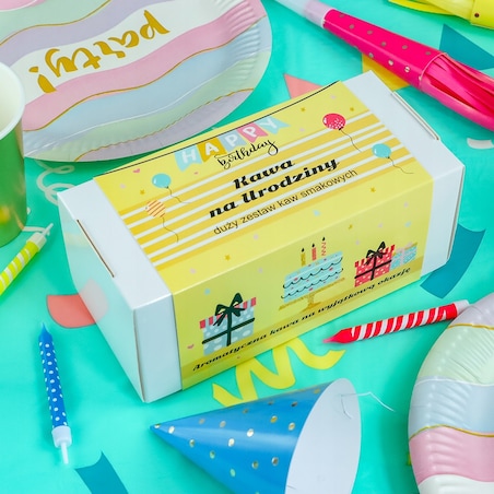 ZESTAW PREZENTOWY NA 30 40 50 60 URODZINY DLA KOBIETY FACETA KAWA DESEROWA