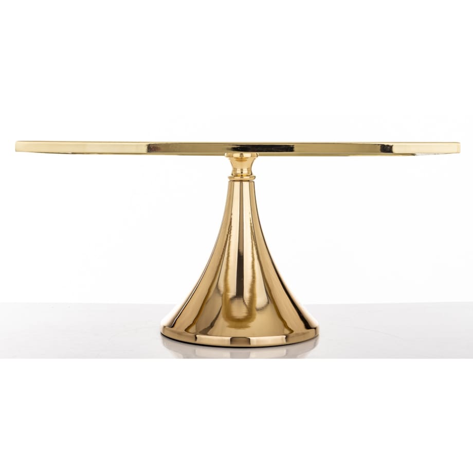 Szklana patera prostokątna 17x34x22 cm złota