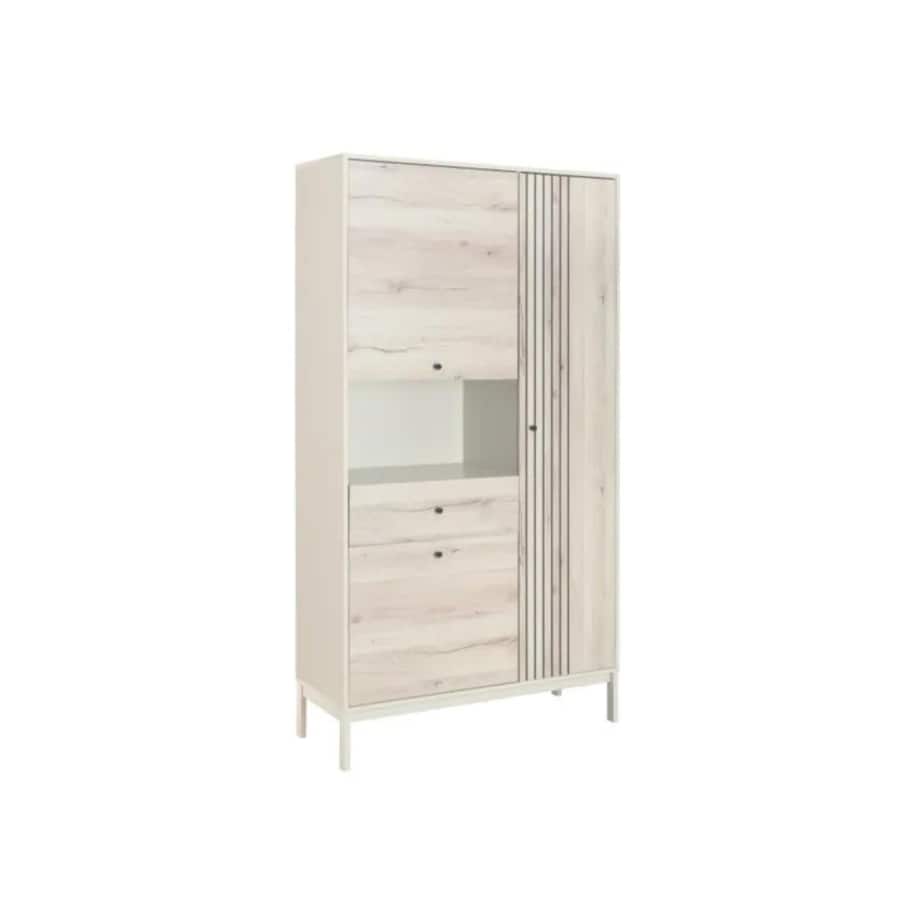 Regał FROST off white/dąb alpejski