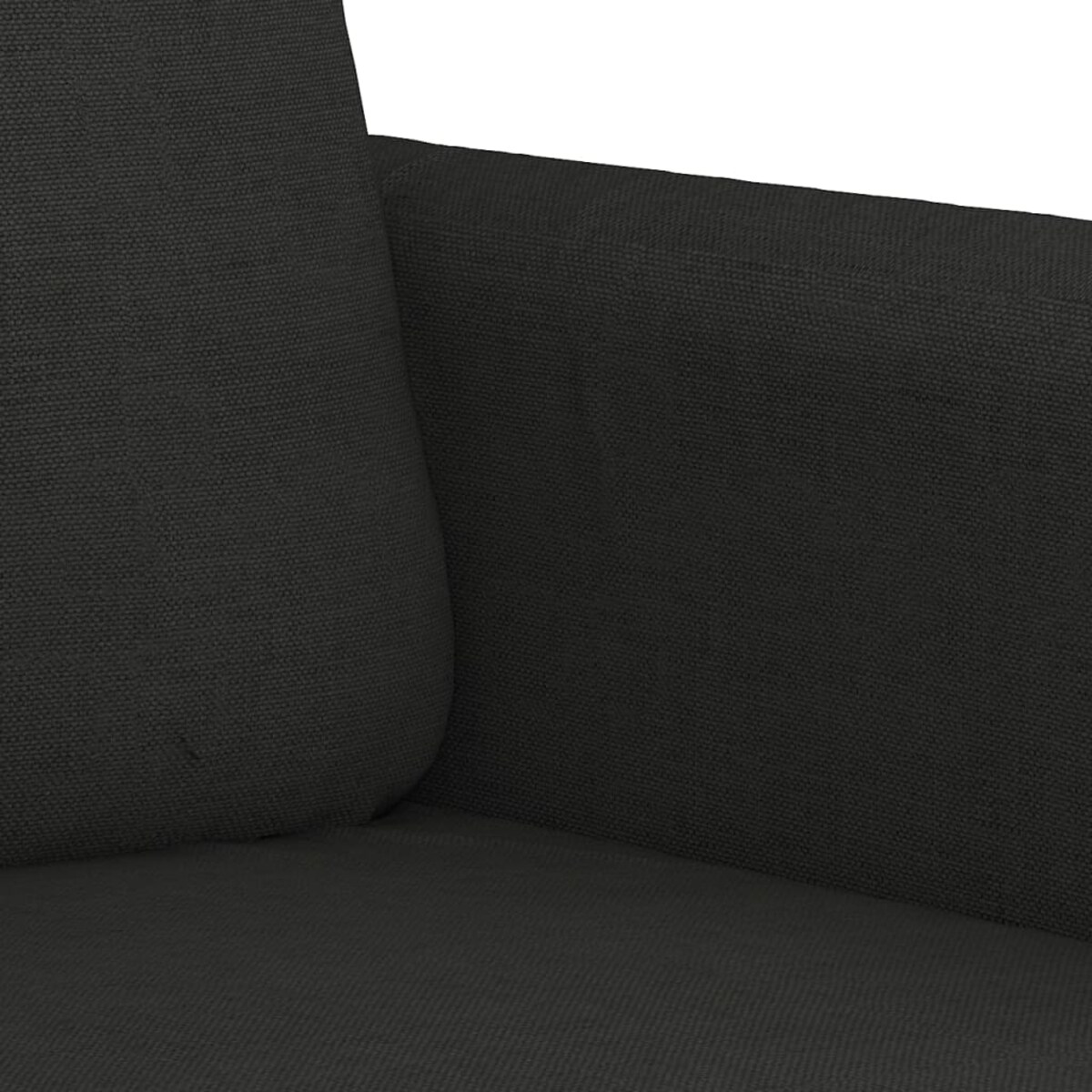 vidaXL Sofa 2-osobowa, czarna, 140 cm, tapicerowana tkaniną