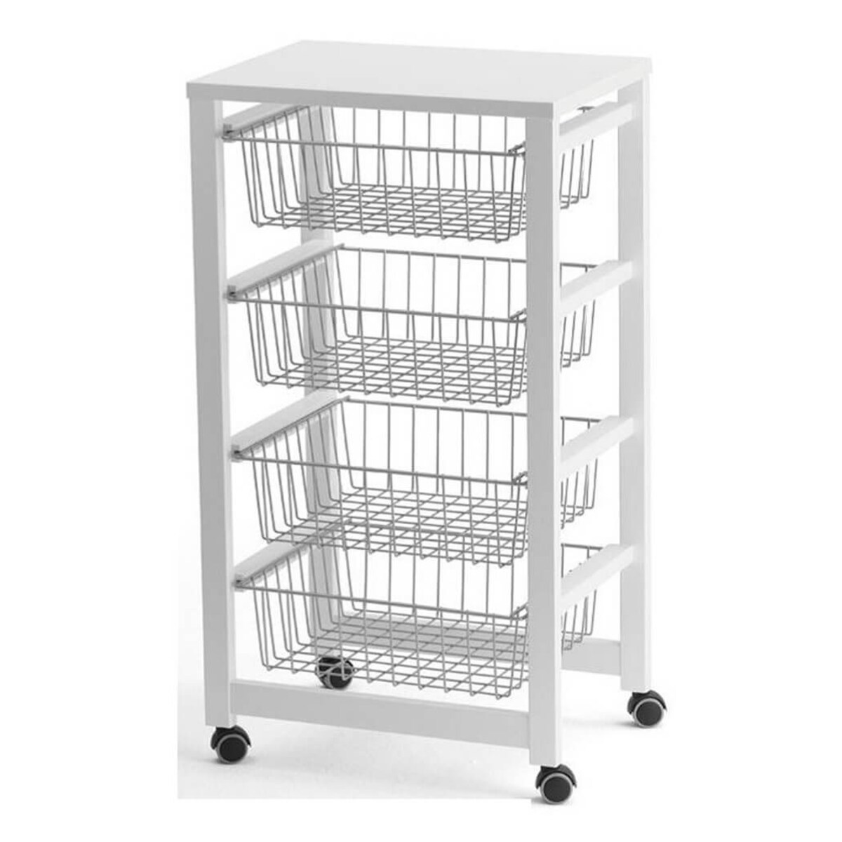 ARREDAMENTI GINGERONE Wózek kuchenny - 83 x 46 cm, Biały