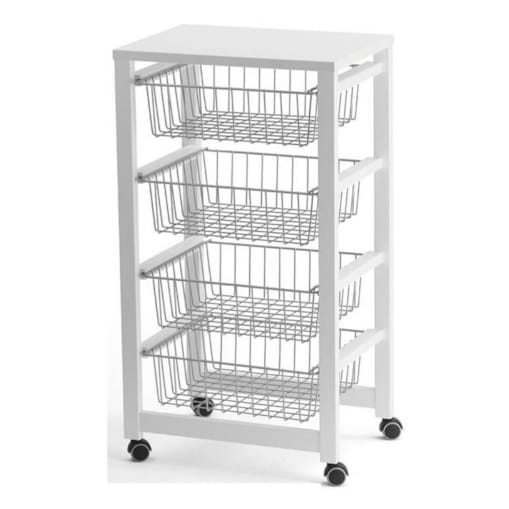 ARREDAMENTI GINGERONE Wózek kuchenny - 83 x 46 cm, Biały