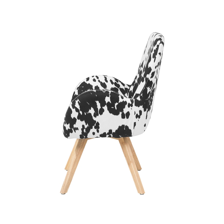 Fotel czarno-biały BJARN