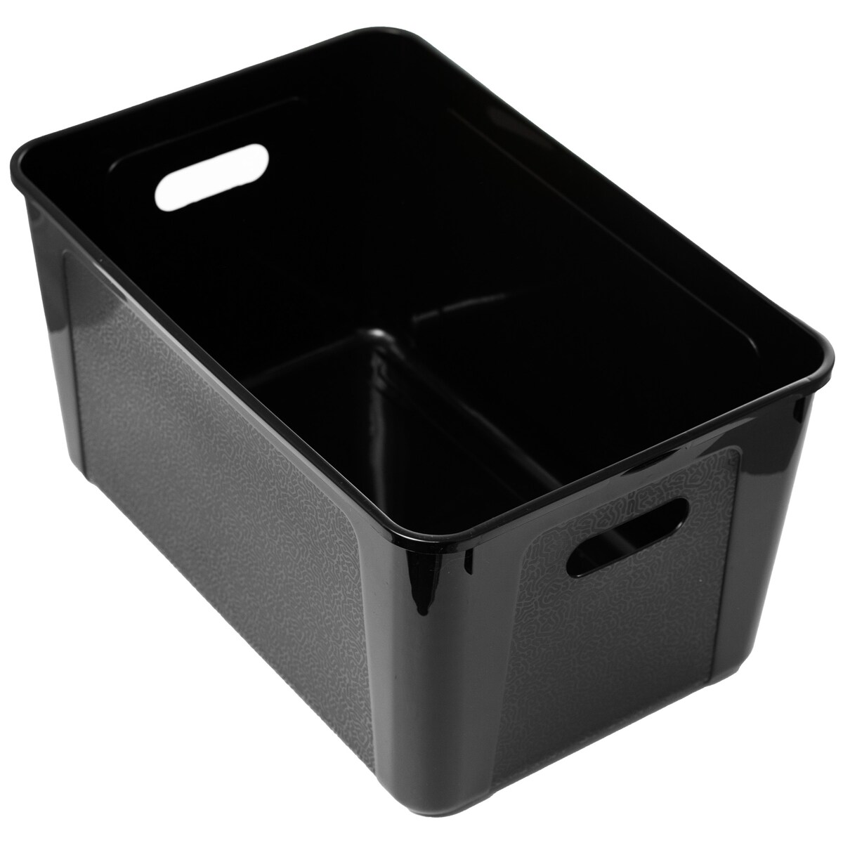 Pojemnik Pudło Plastikowe 39X26X20.5 Cm 20 L Z Pokrywą Do Przechowywania Czarne