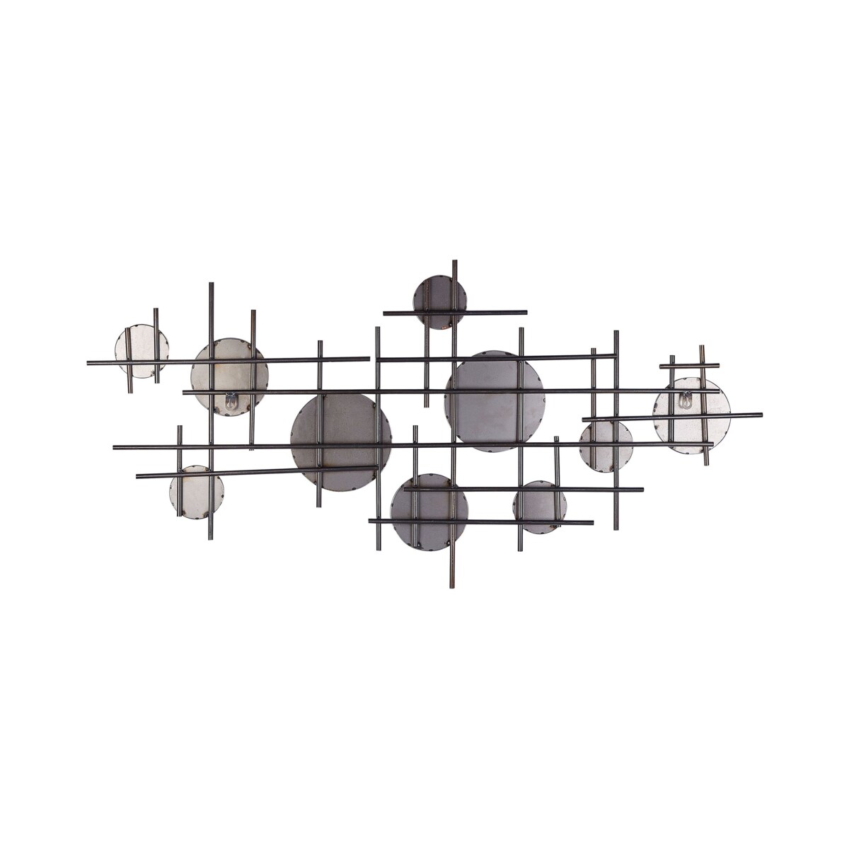 Lustro ścienne IBOS 113 cm 55 cm Metal Czarny