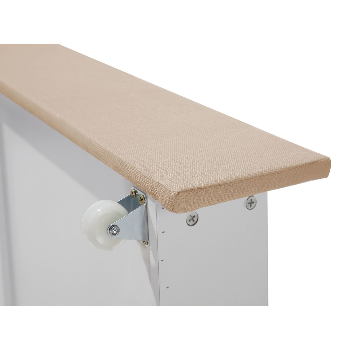 Łóżko z szufladami tapicerowane 160 x 200 cm beżowe MONTPELLIER