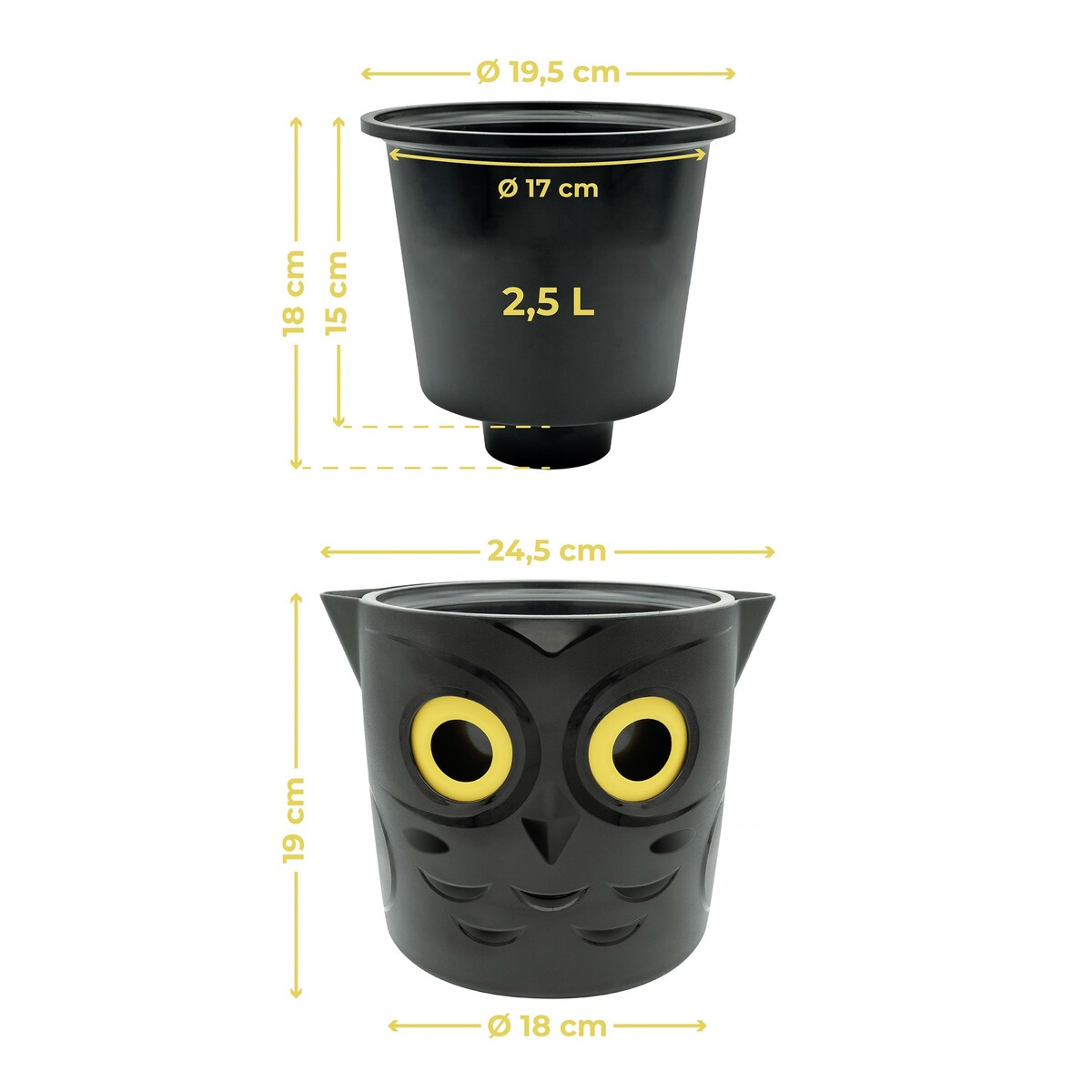 Doniczka ze wskaźnikiem poziomu wody, Ø 18 cm