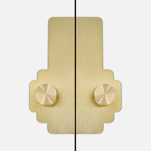 NENA MOROCCO Mx2 uchwyt jednopunktowy mosiężny szczotkowany nielakierowany