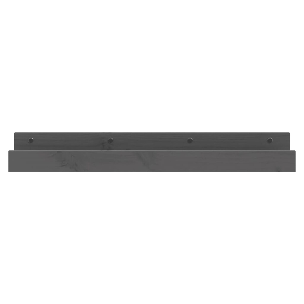 vidaXL Półki ścienne, 2 szt., szare, 80x12x9 cm, drewno sosnowe