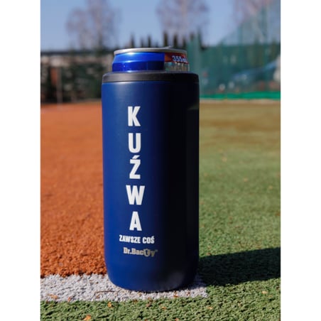 Kubek termiczny na kawę 2w1 Dr.Bacty Notus 360 ml - granatowy - Kuźwa