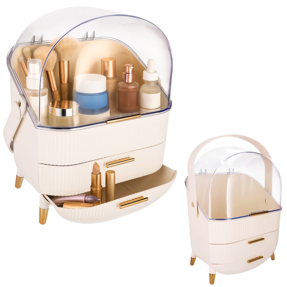 Organizer na kosmetyki XL kosmetyczka beżowa