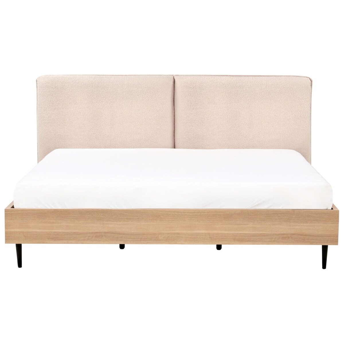 Łóżko Boucle LIMANTON 180 x 200 cm Beżowy