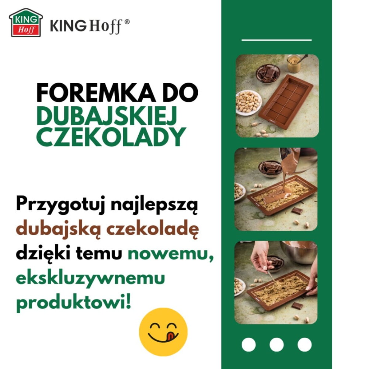 Forma silikonowa do czekolady Dubajskiej 25x13,5 cm KINGHOFF