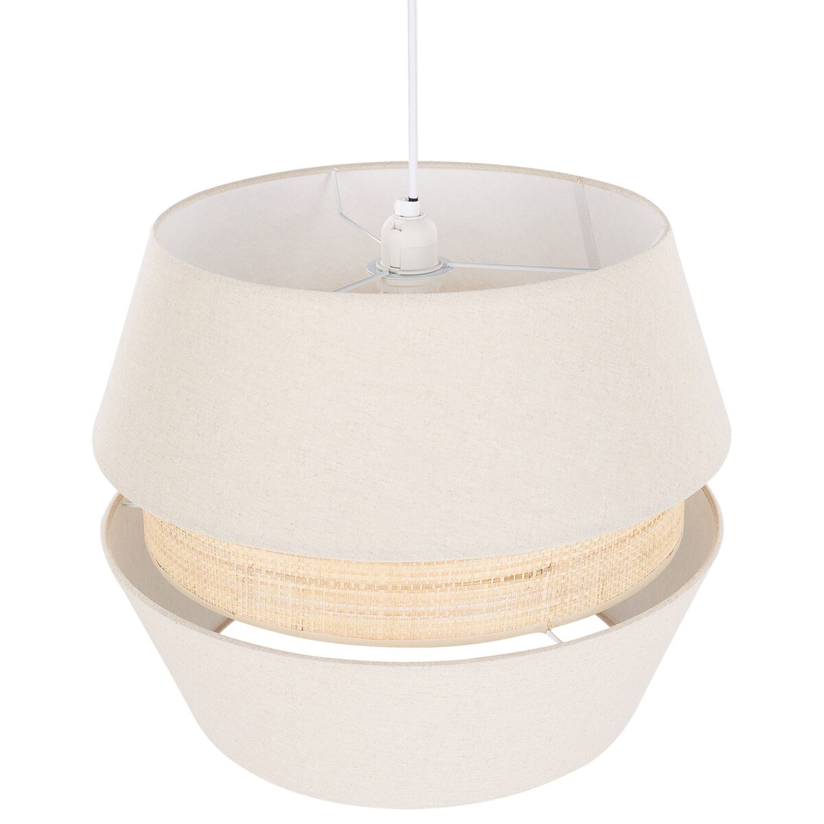 Lampa wisząca lniana beżowa ATOYAC