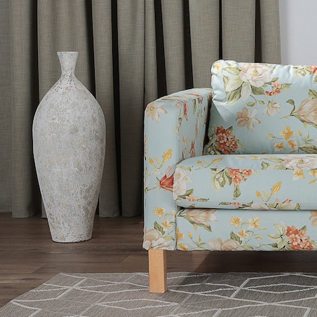Wazon Dafni 30x79cm white grey, 30 x 79 cm