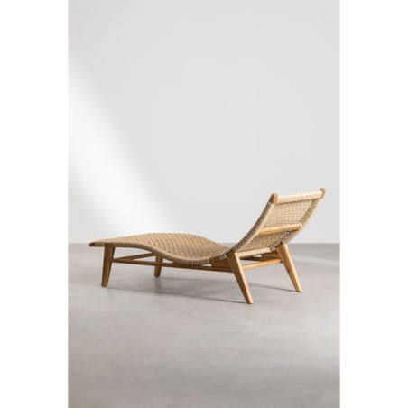 Leżak z drewna tekowego Pitea