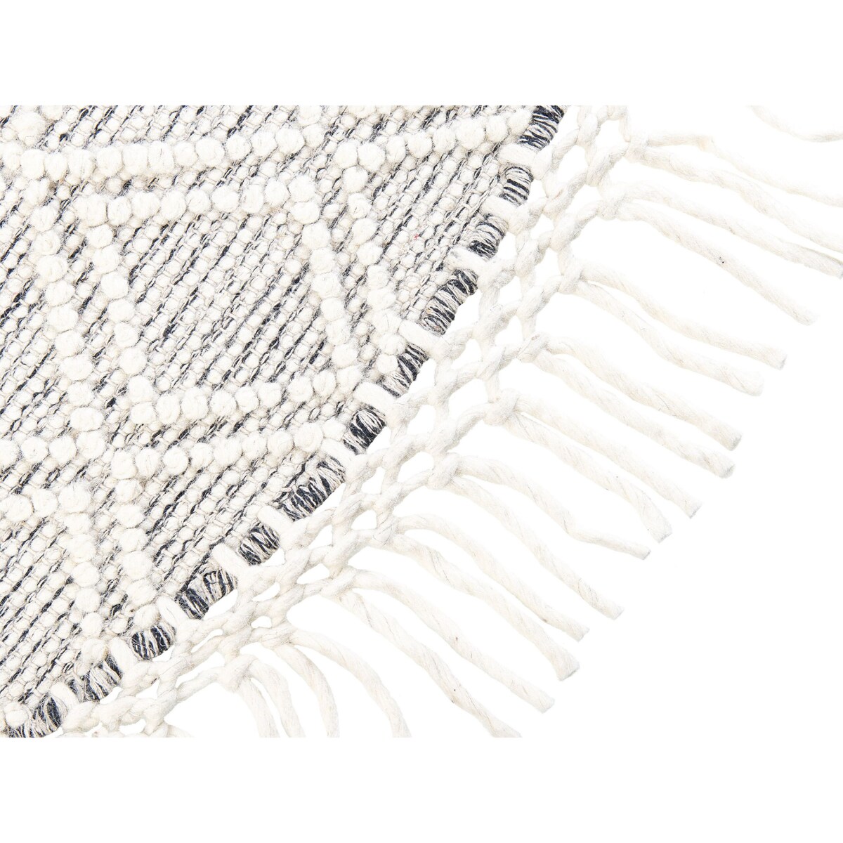 Okrągły dywan wełniany ⌀ 140 cm szary ze złamaną bielą BULDAN