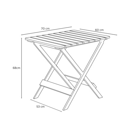 KONSIMO MELES Meble balkonowe z drewna sosnowego dla 2 osób