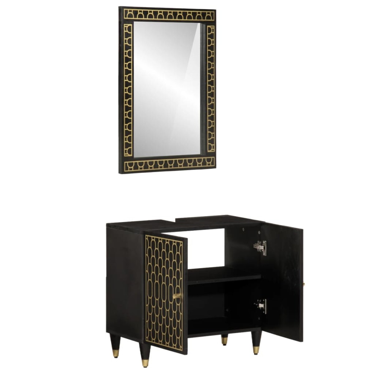 vidaXL 2-cz. zestaw mebli łazienkowych, lite drewno mango