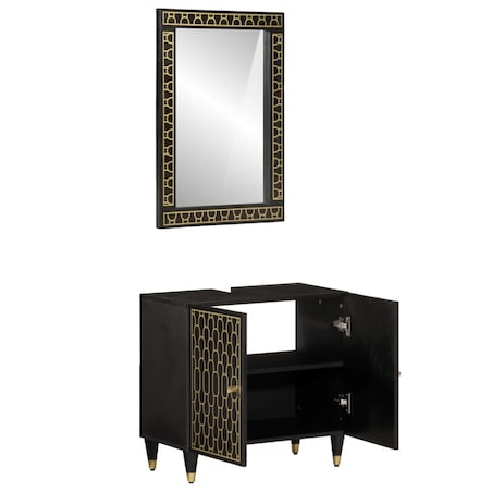 vidaXL 2-cz. zestaw mebli łazienkowych, lite drewno mango