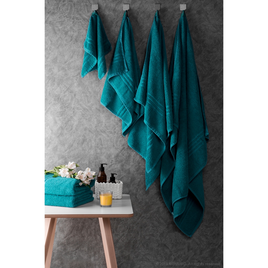 Konsimo MANTEL Komplet ręczników średnich 4 szt., turkusowy