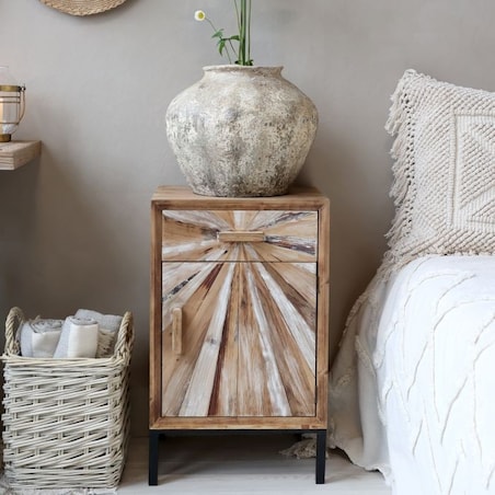 Szafka nocna z drewna z recyklingu 2 szt. Origins