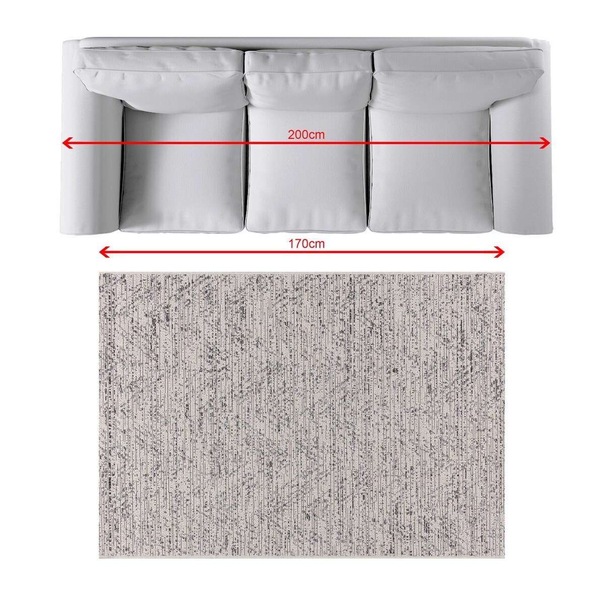 Dywan Breeze charcoal/grey 120x170cm, 120 x 170 cm