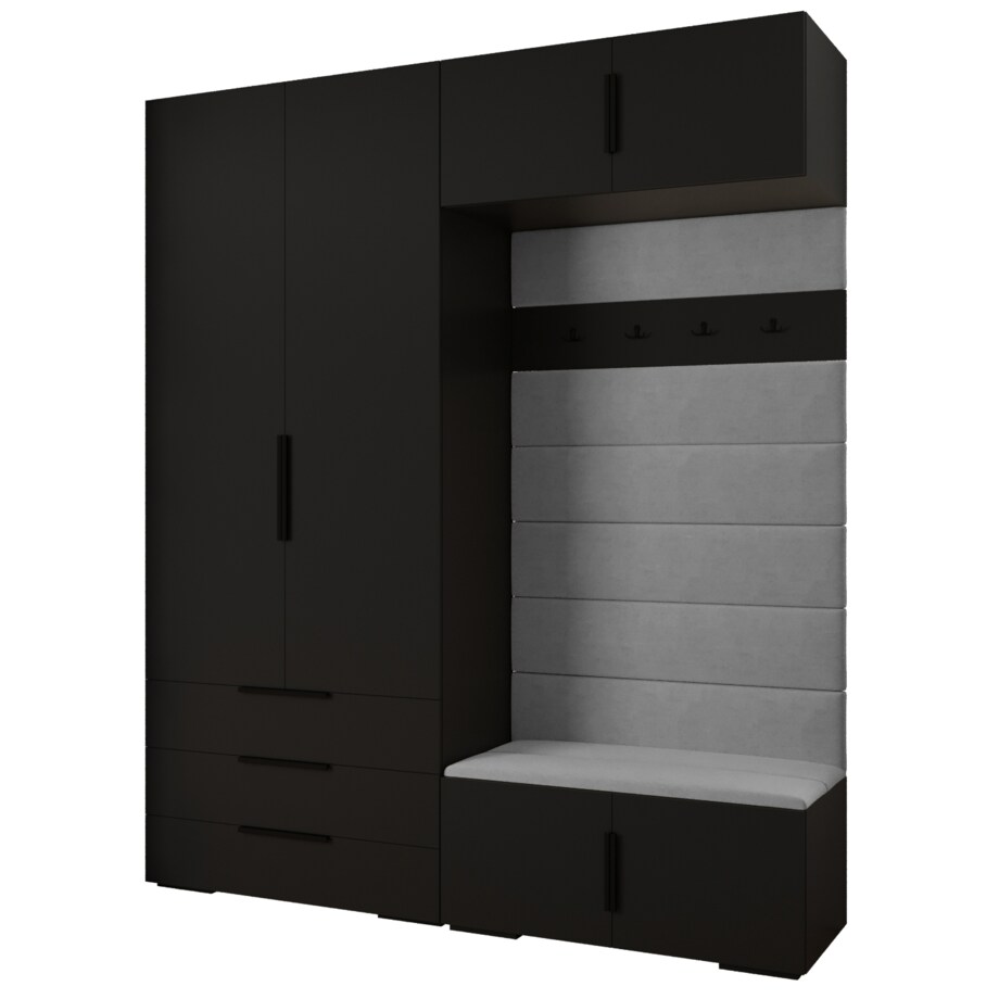 Garderoba do przedpokoju INOVA 1 Z12 czarny+czarny+manila16