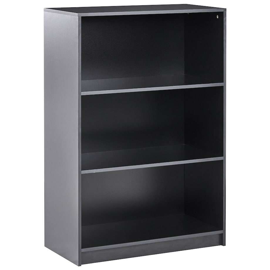Regał na książki 3 półki ZEHNA 117 cm Czarny