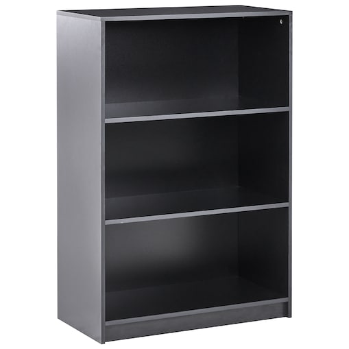Regał na książki 3 półki ZEHNA 117 cm Czarny