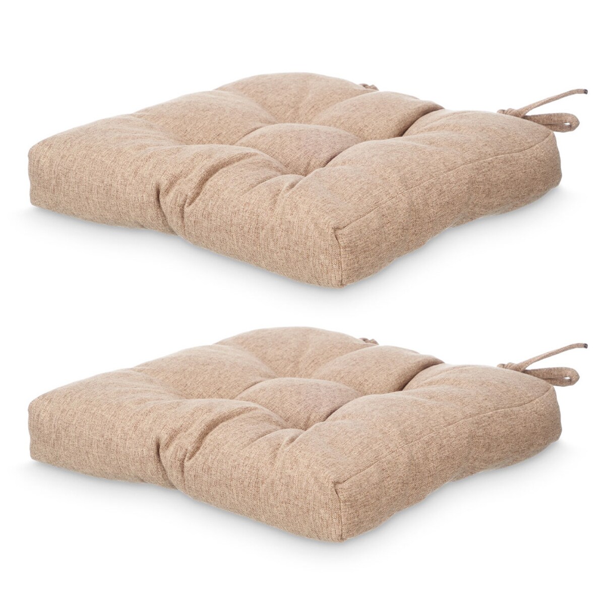 Poduszki na krzesło z pikowaniem i troczkami, 40 × 40 cm