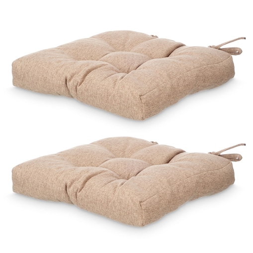 Poduszki na krzesło z pikowaniem i troczkami, 40 × 40 cm