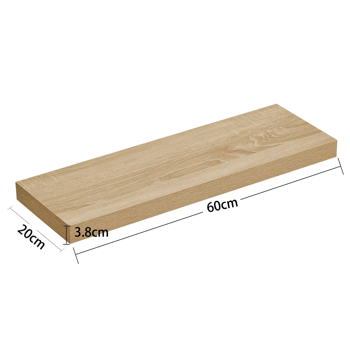 Półka 60 Cm 60X20X3,8 Cm Sonoma