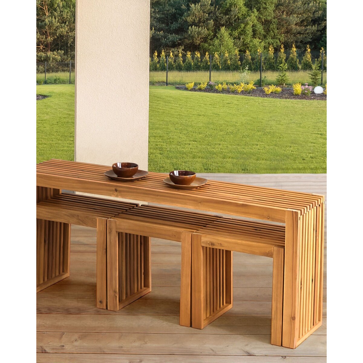 Krzesło ogrodowe Drewno Jasne drewno BELLANO