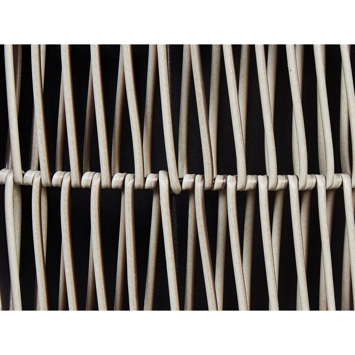 Zestaw 2 doniczek na kwiaty z technorattanu jasnobrązowy BRODIEA