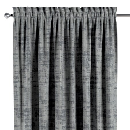 Zasłona na kanale z grzywką 1 szt. 130x245 szary beton