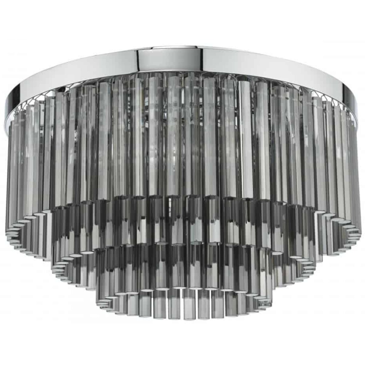 Plafon kryształowy Logan LOG5410 Dar Lighting glamour szkło dymione chrom