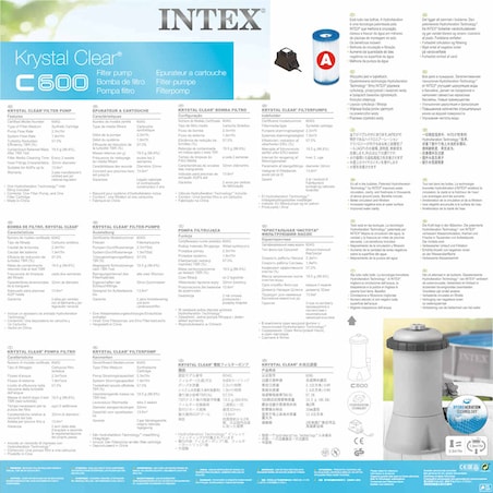 Intex Pompa z filtrem kartridżowym, 2271 L/h, 28604GS