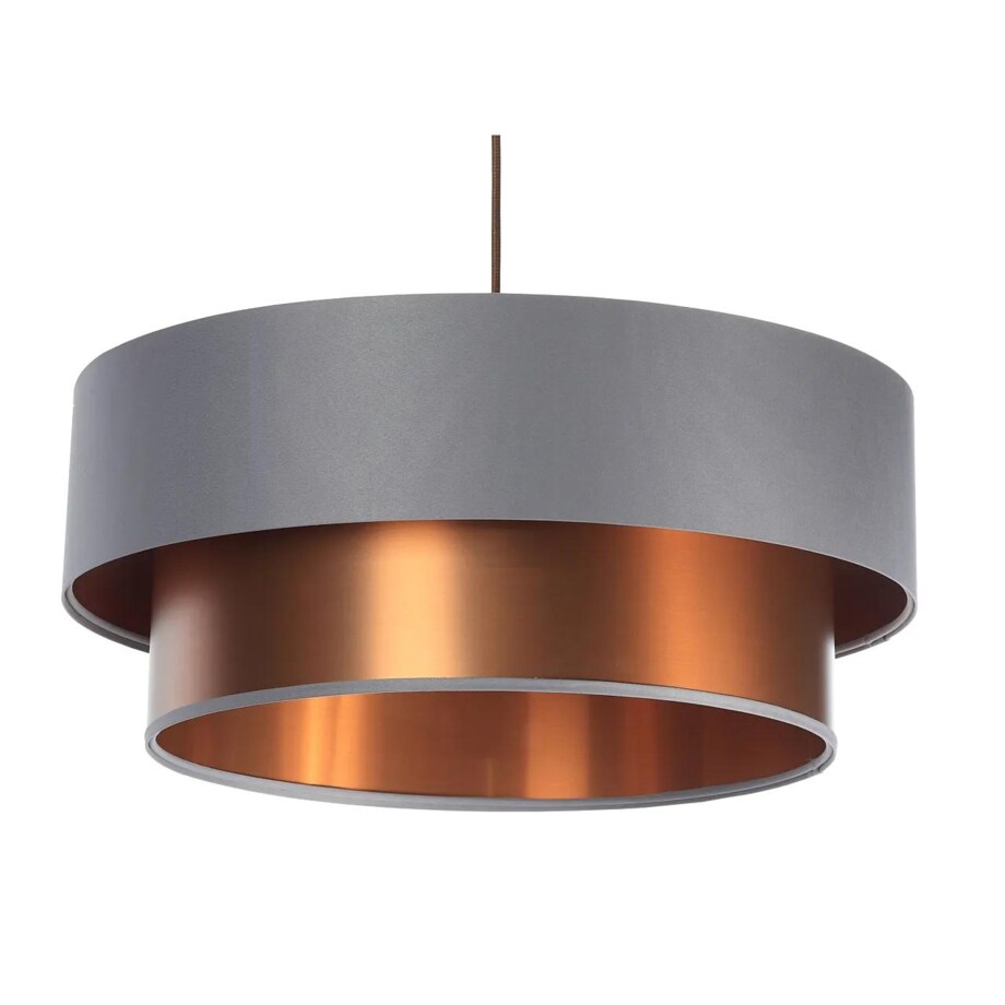 Lampa wisząca DOUBLE GRAY 50 szara/miedziana