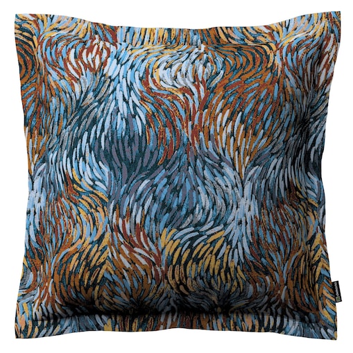 Poszewka Mona na poduszkę 45x45 abstrakcyjny niebiesko-pomarańczowy wzór