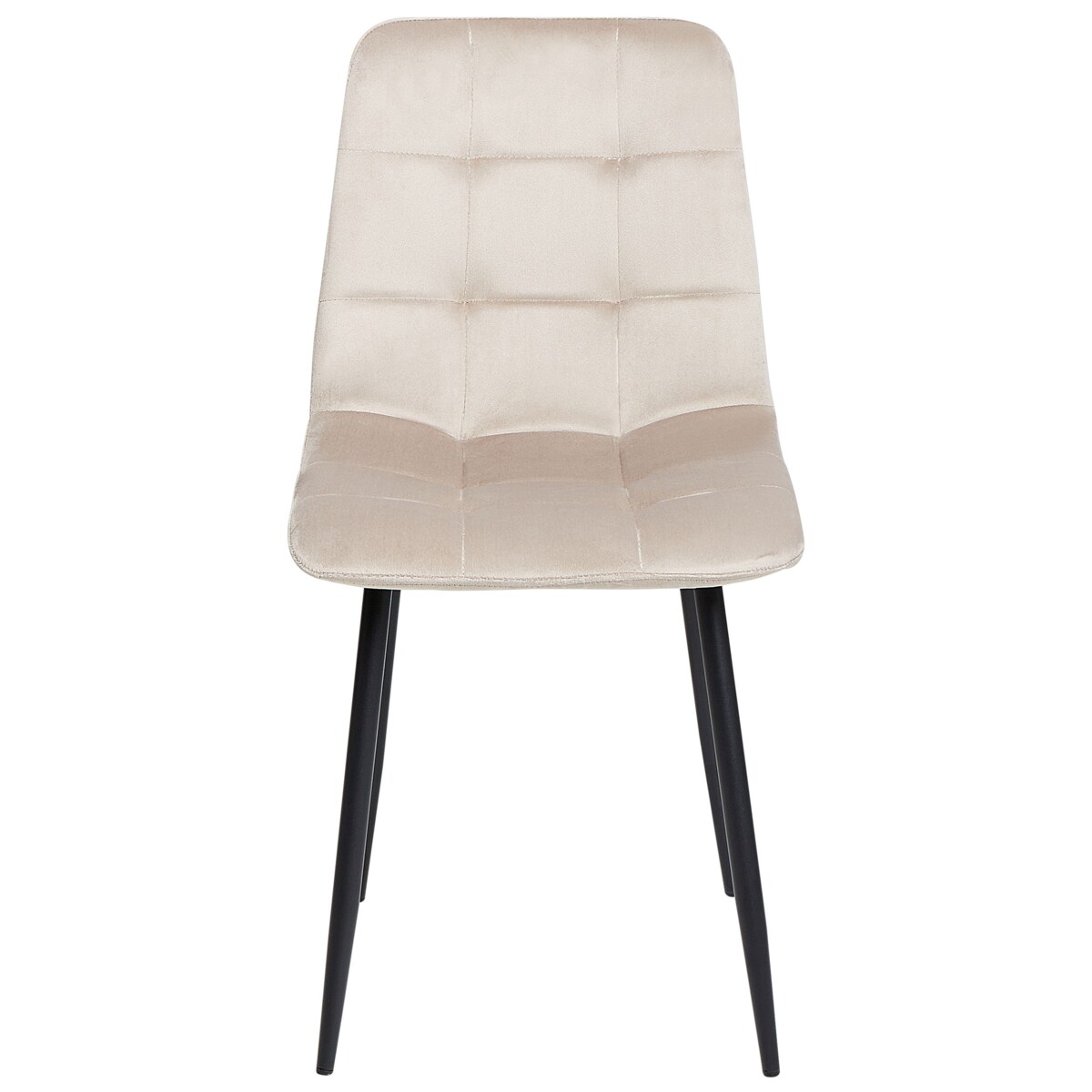 Krzesło do jadalni Zestaw 4 Welur Beżowoszary POWELL