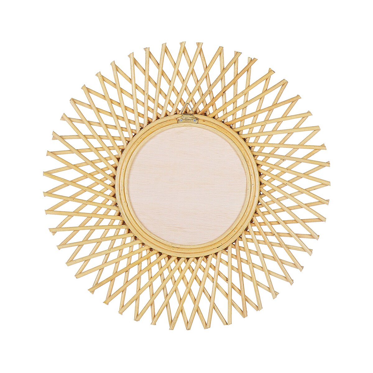 Rattanowe lustro ścienne słońce ⌀ 60 cm naturalne TAGOLU