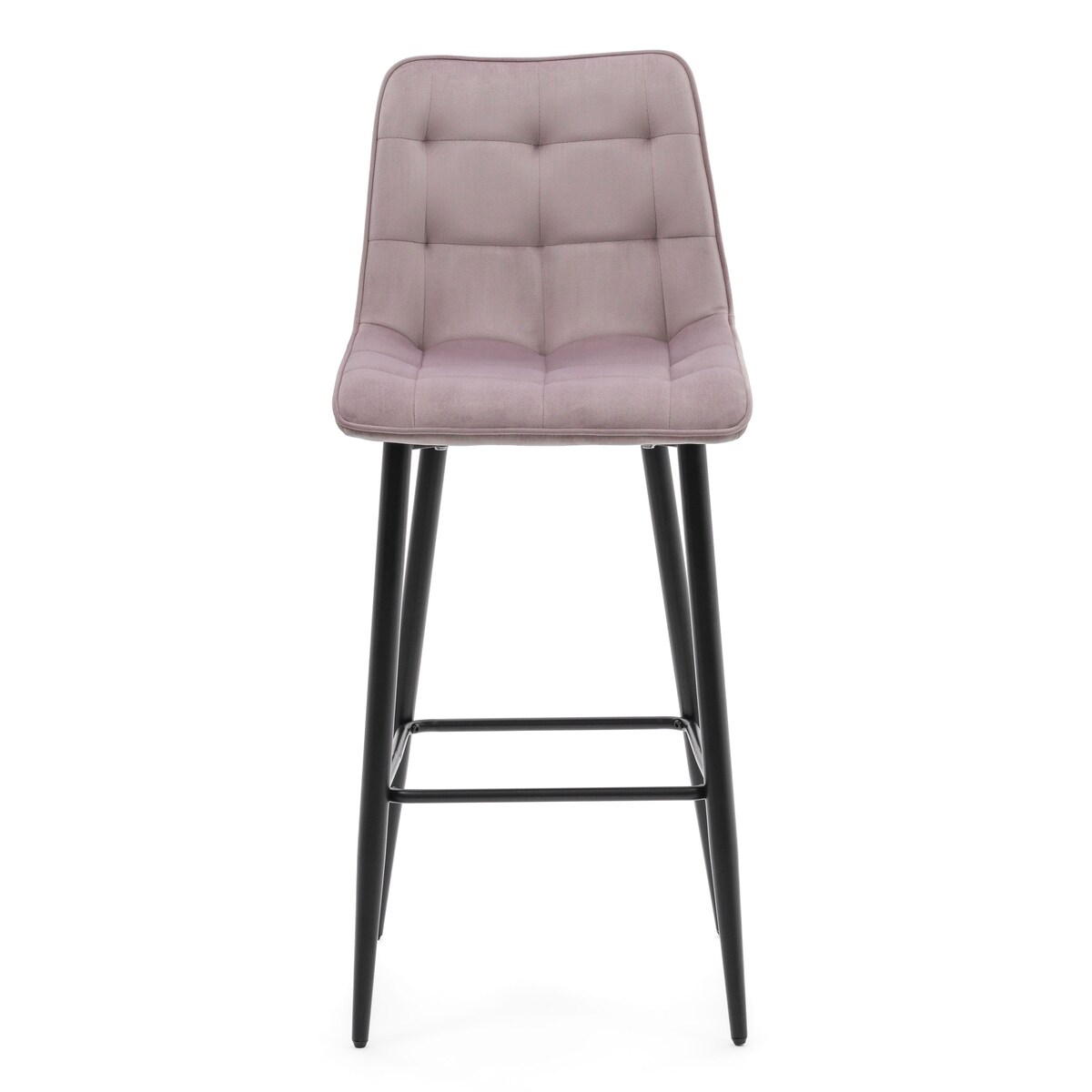 Hoker tapicerowany barowy welurowy CHIC różowy do salonu jadalni