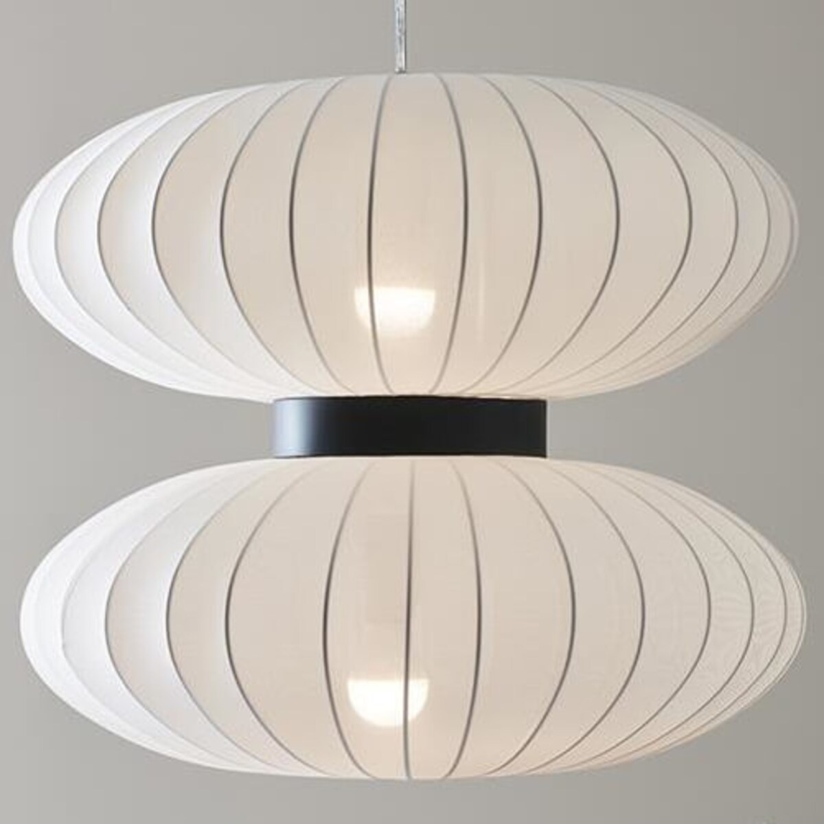 Modernistyczna lampa wisząca Daburu 108113 Markslojd tekstylna biała