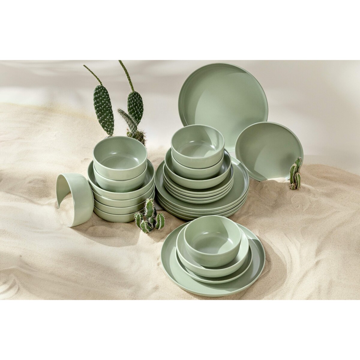 Konsimo VICTO Zestaw obiadowy 6os. (24 el.), pistacjowy