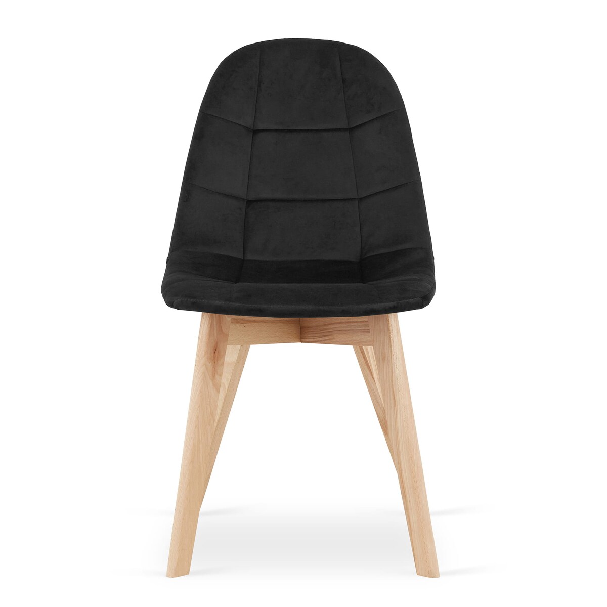 Krzesło Do Jadalni Kuchni Salonu Bora - Czarny Aksamit X 2