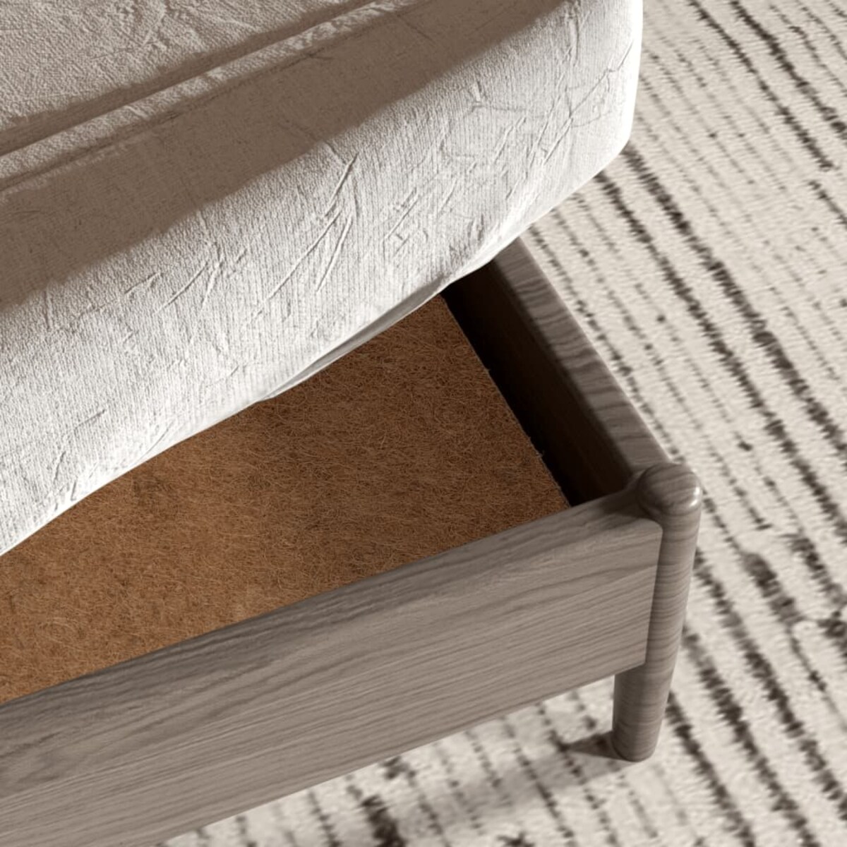 vidaXL Podkładka pod materac, 90x200 cm, włókno kokosowe