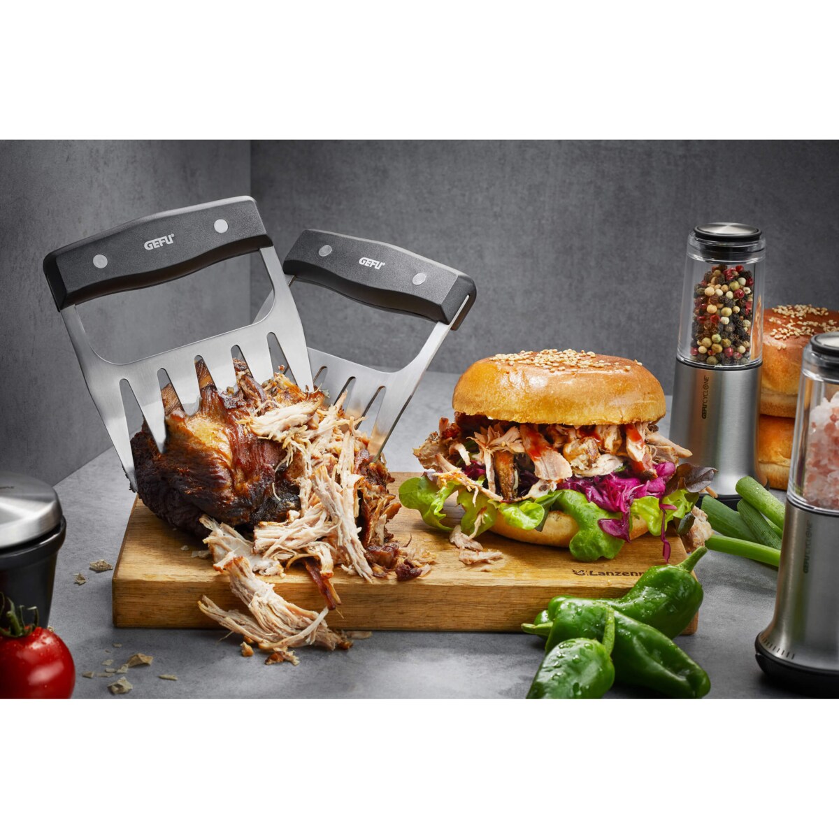 Zestaw 2 pazurów do szarpania mięsa BBQ